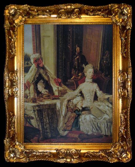 framed  Johann Zoffany Queen Charlotte with her Two Eldest Sons, ta009-2